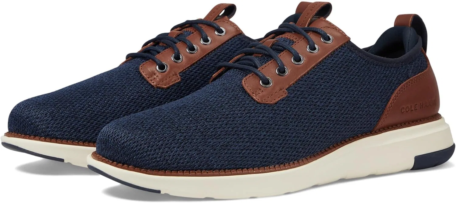 Мужские трикотажные оксфорды Cole Haan Grand Atlantc, Navy Ink Woodbury Ivory — фото 2