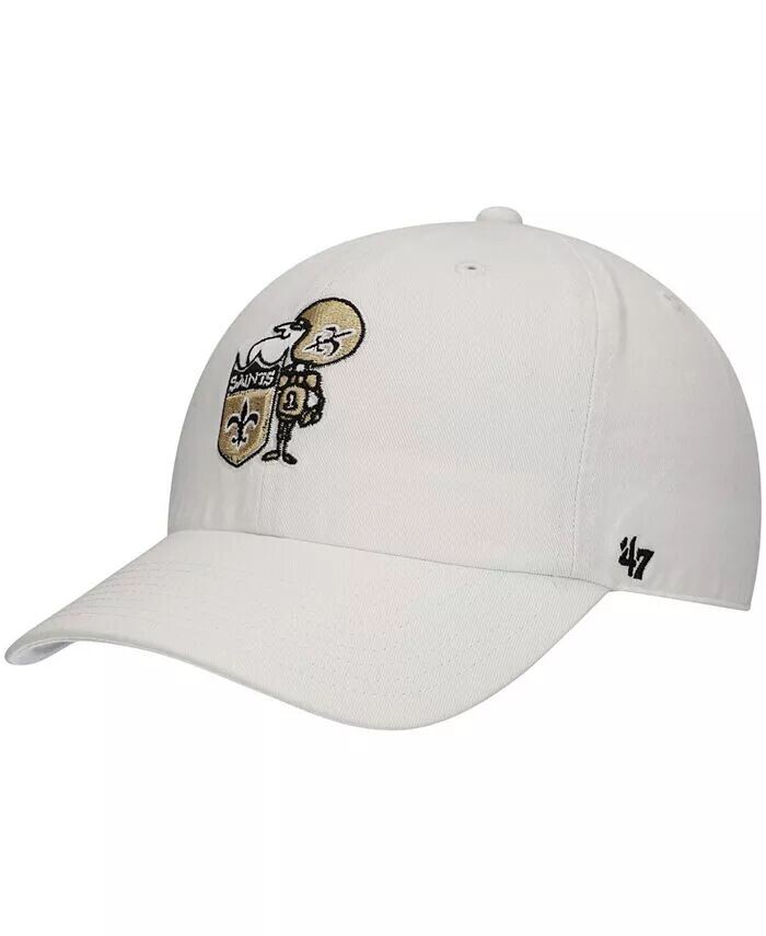 

Мужская белая регулируемая кепка New Orleans Saints Clean Up Legacy '47 Brand