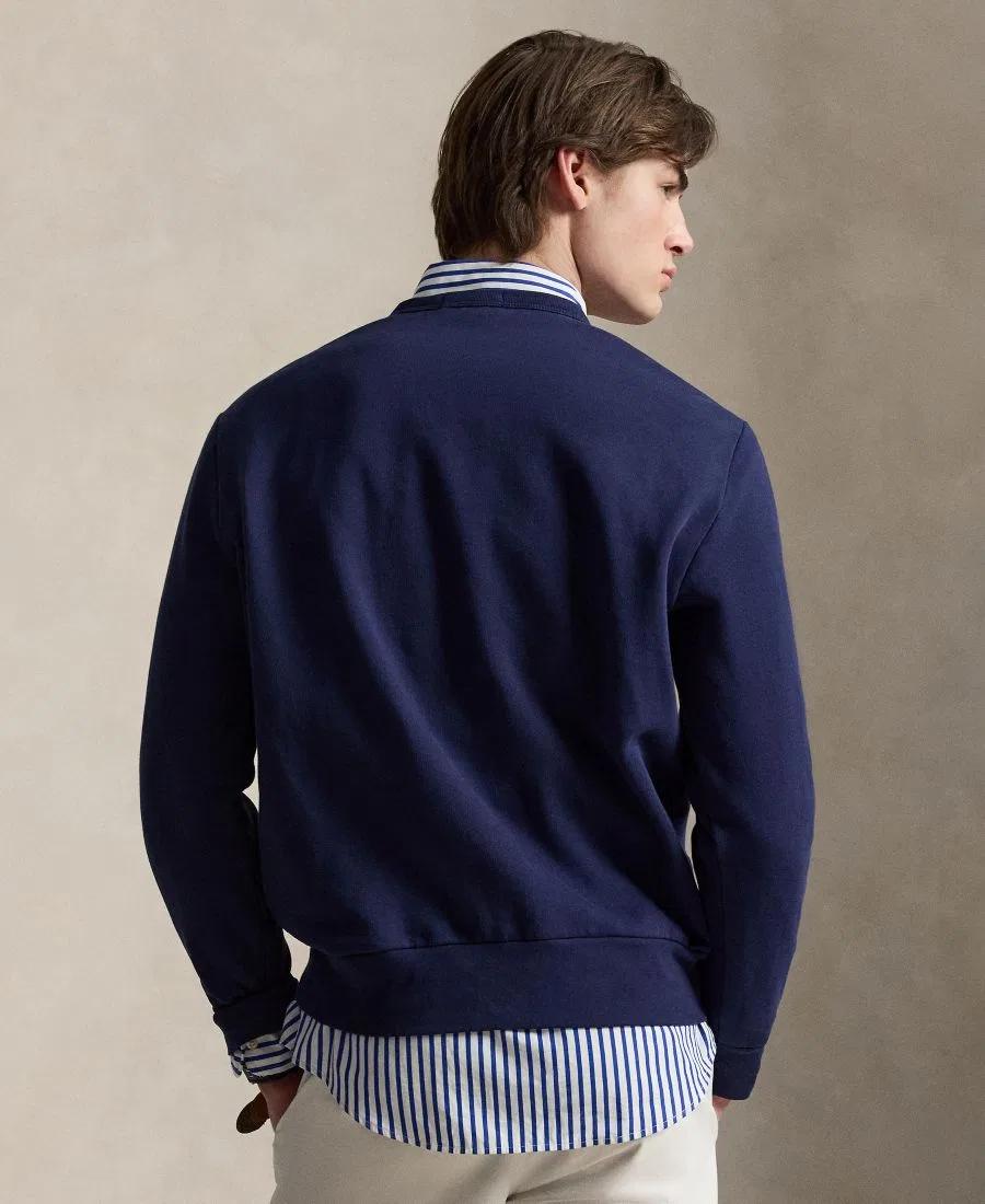 Мужская классическая толстовка с круглым вырезом Polo Ralph Lauren, темно-синий — фото 4