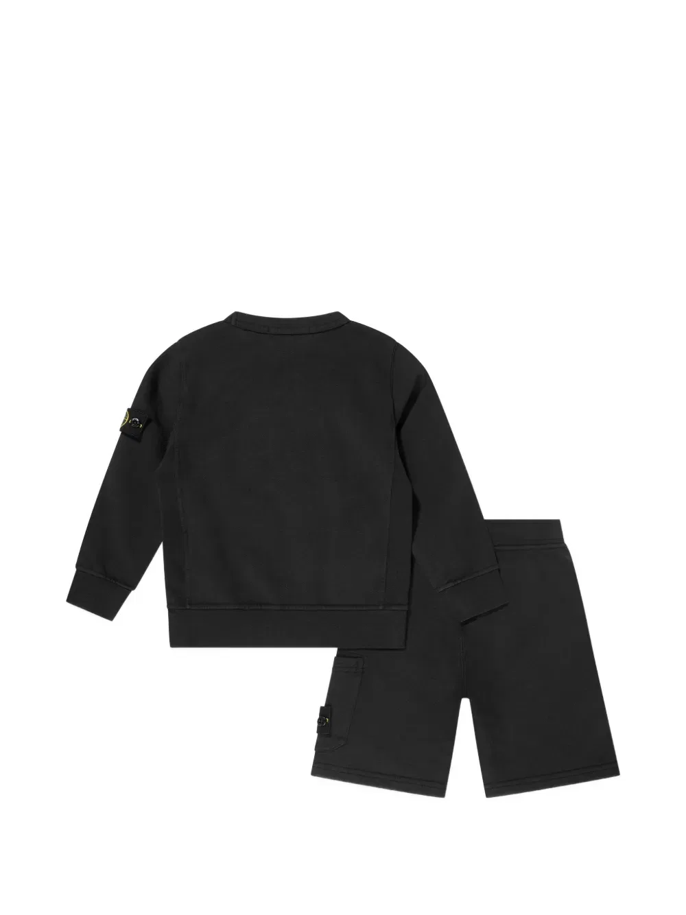 Комплект шорт с накладными карманами Stone Island Junior, черный — фото 2