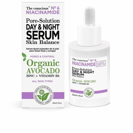 

The Conscious Niacinamine Pore Solution Дневная ночная сыворотка с органическим авокадо, 30 мл для женщин
