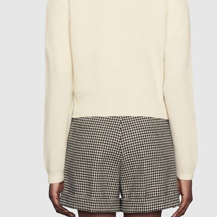 

Укороченный топ женский цвета слоновой кости Gucci