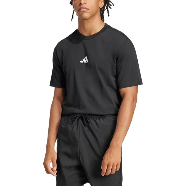 Футболка Essentials Small Logo Single Jersey Adidas, черный — фото 4