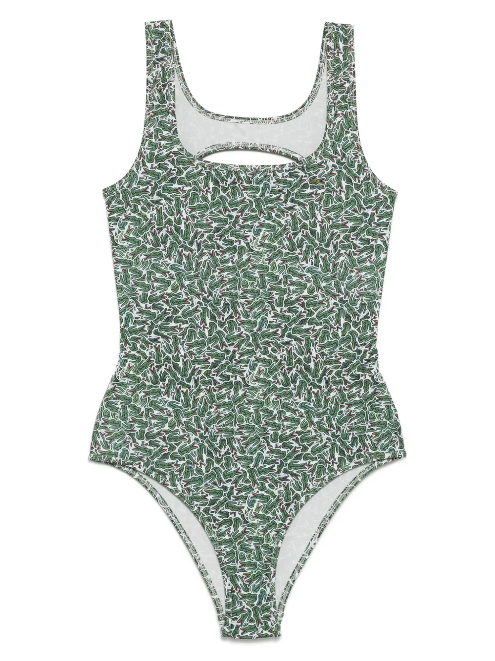 

Слитный купальник с принтом Lacoste, зеленый