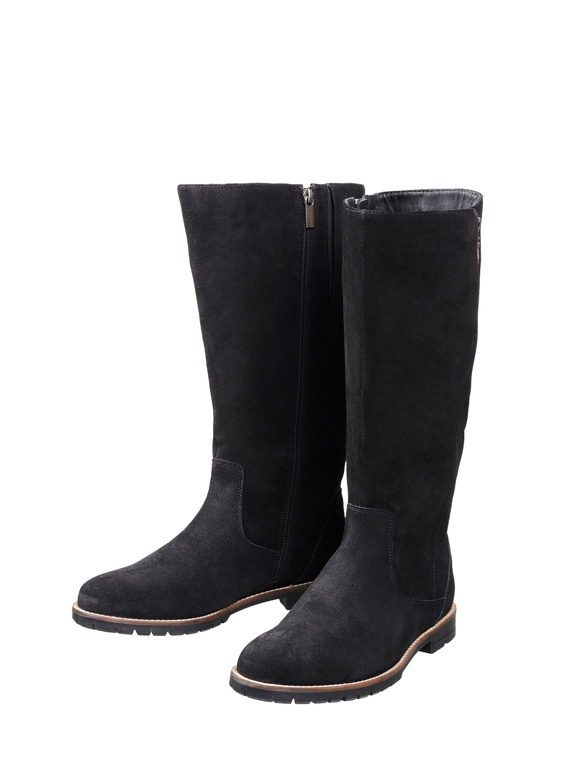 

Ботинки sheego Weitschaftstiefel aus Leder, mit Zierreißverschluss, черный