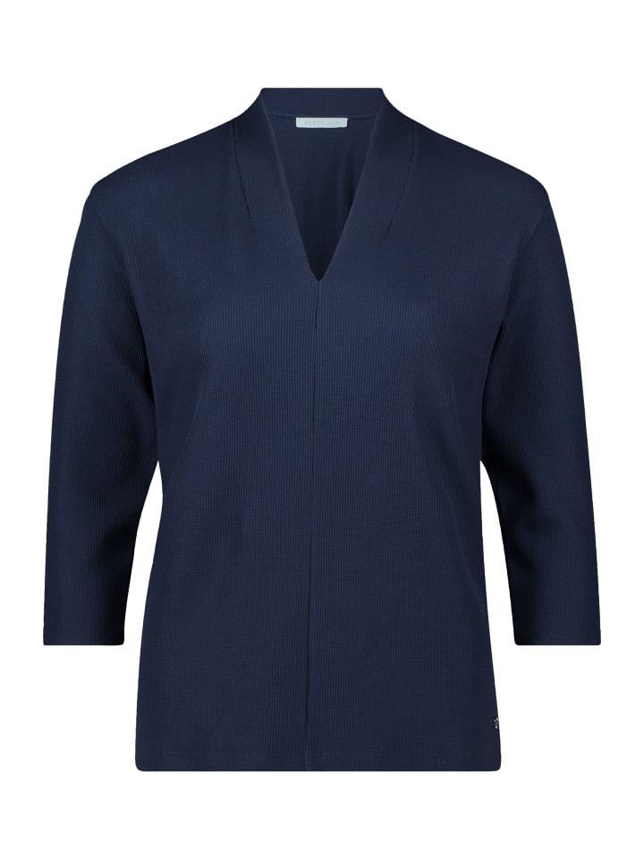 

Повседневная рубашка с V-образным вырезом темно-синего цвета BETTY & CO