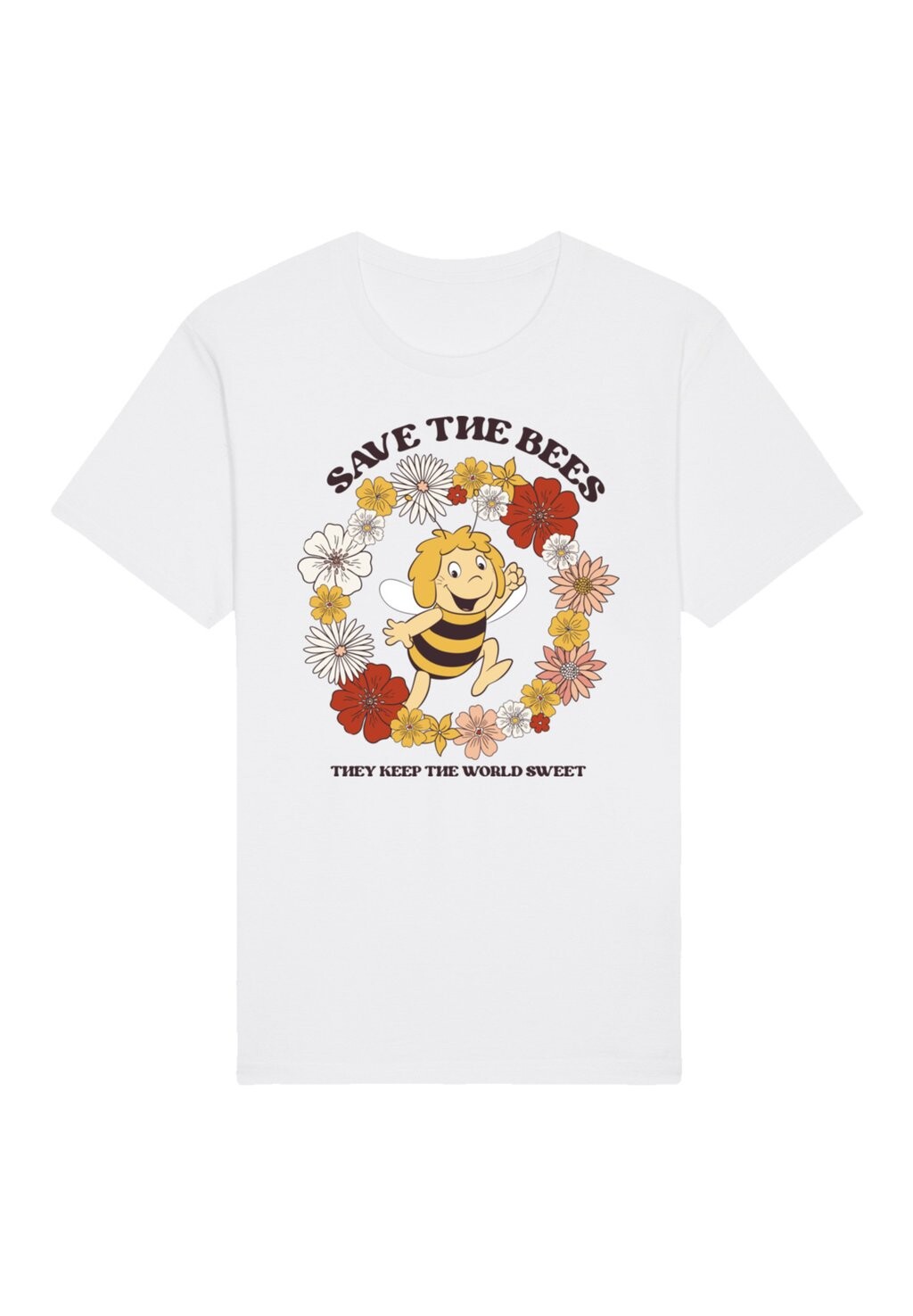 

Футболка с принтом DIE BIENE MAJA SAVE THE BEES F4NT4STIC, белый