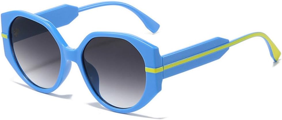 

Винтажные солнцезащитные очки для женщин, роскошные разноцветные солнцезащитные очки для женщин, модные очки для активного отдыха, защита от УФ-излучения UV400 LVTFCO, Blue-gray