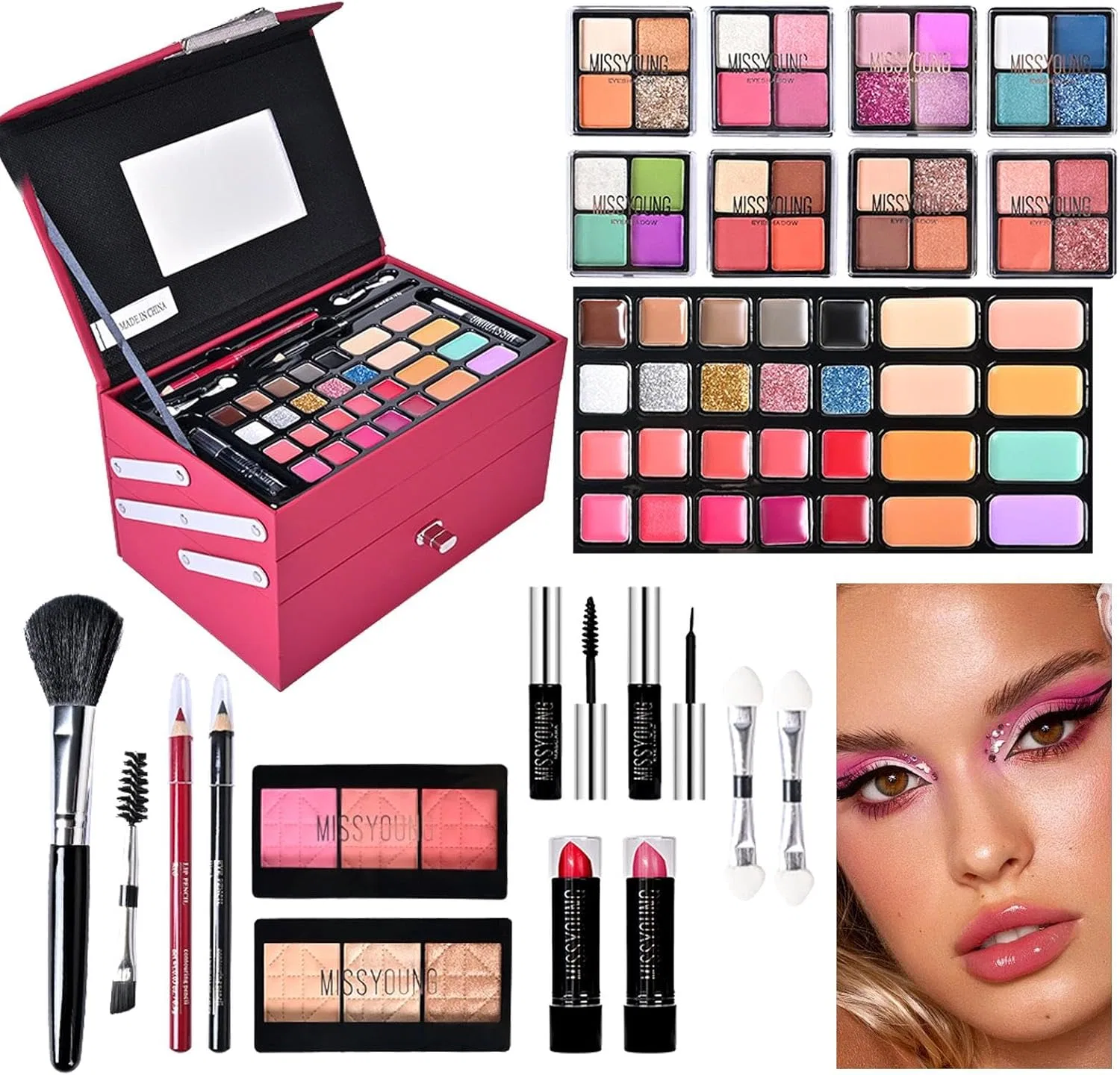 Набор косметики полный профессиональный Makeup Kit, случайный цвет