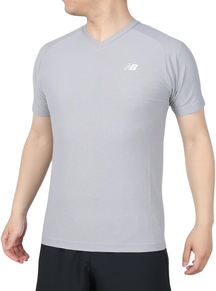 

Мужская бейсбольная футболка New Balance MT41707 с коротким рукавом, жаккардовая ткань BP, серый