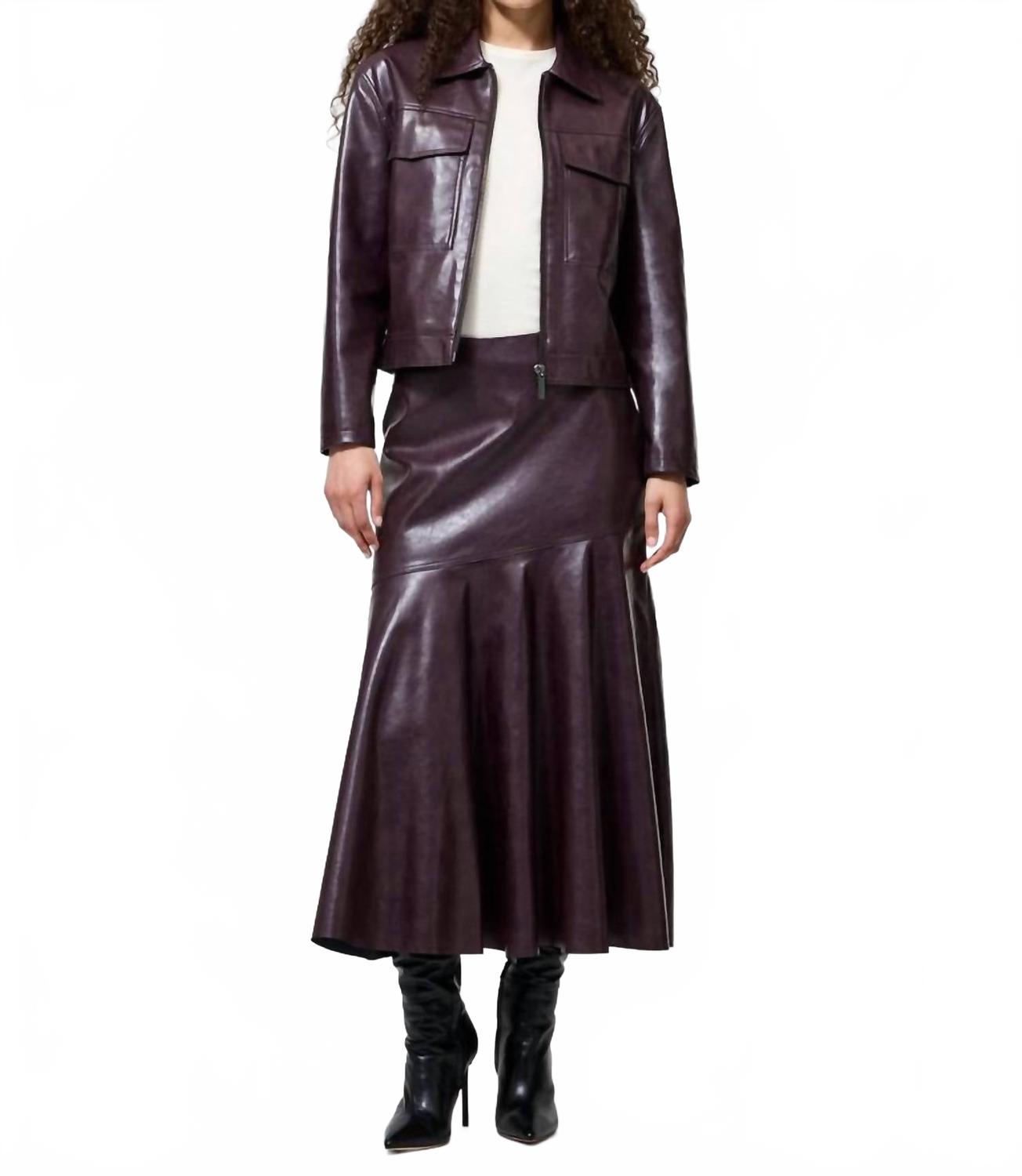 

Юбка миди Kayleigh с гофрированной отделкой цвета бордо French Connection, бордовый/красный