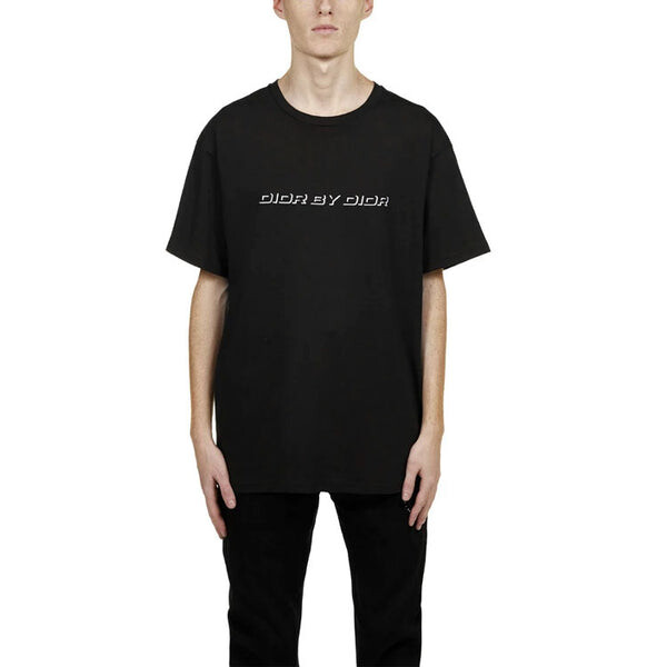 Футболка homme embroidered logo printing short sleeve black Dior, черный — фото 2