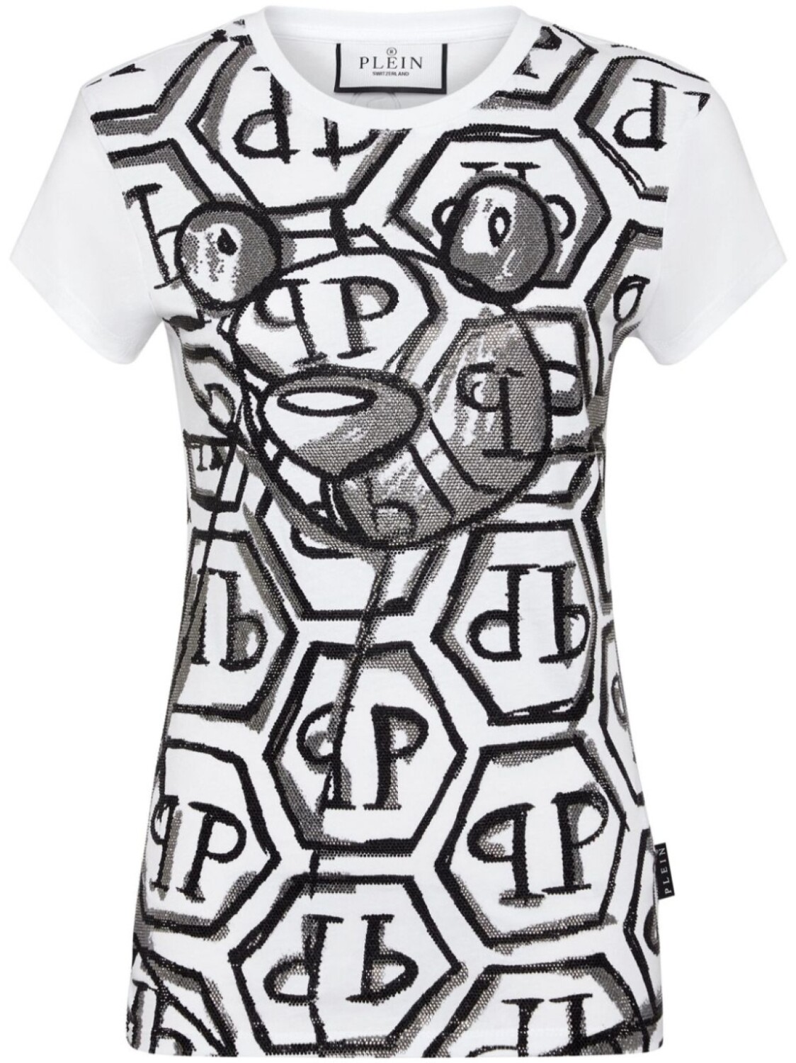 

Футболка с изображением плюшевого мишки Philipp Plein, белый
