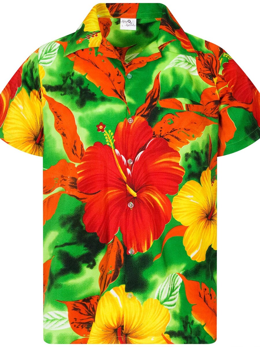 

Рубашка King Kameha Hawaiian Big Flower, зеленый
