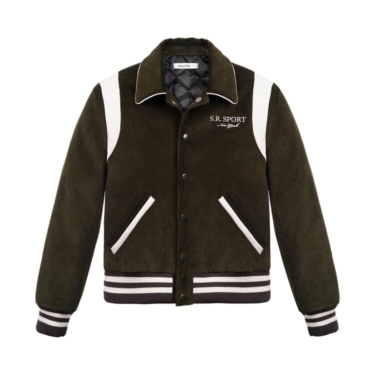 

Куртка Sporty & Rich Sport Corduroy Varsity Jacket, зеленый