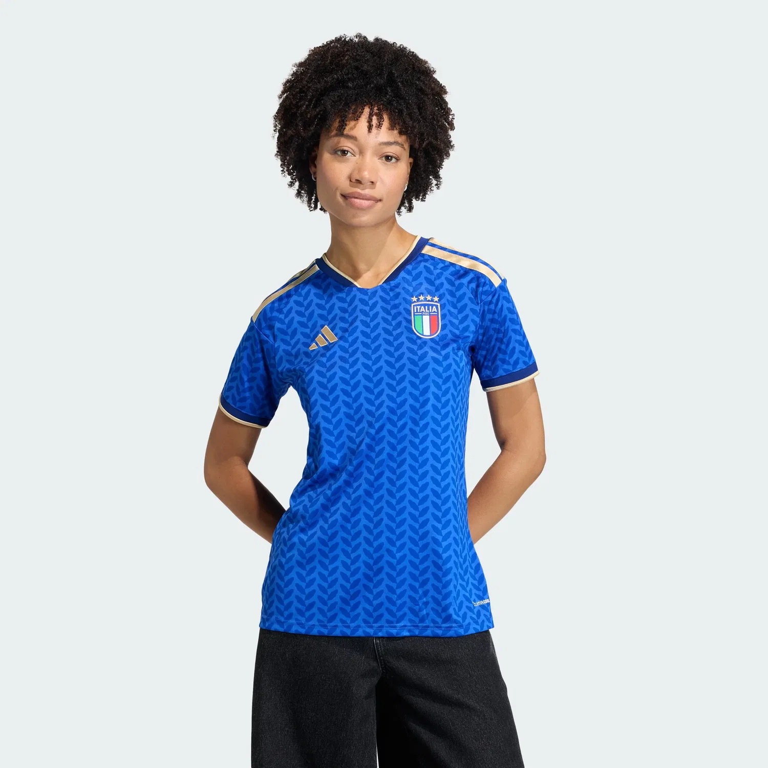 Женская домашняя футболка adidas Italy 26, насыщенный синий