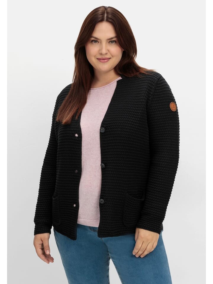 

Кардиган sheego Grobstrickjacke, черный