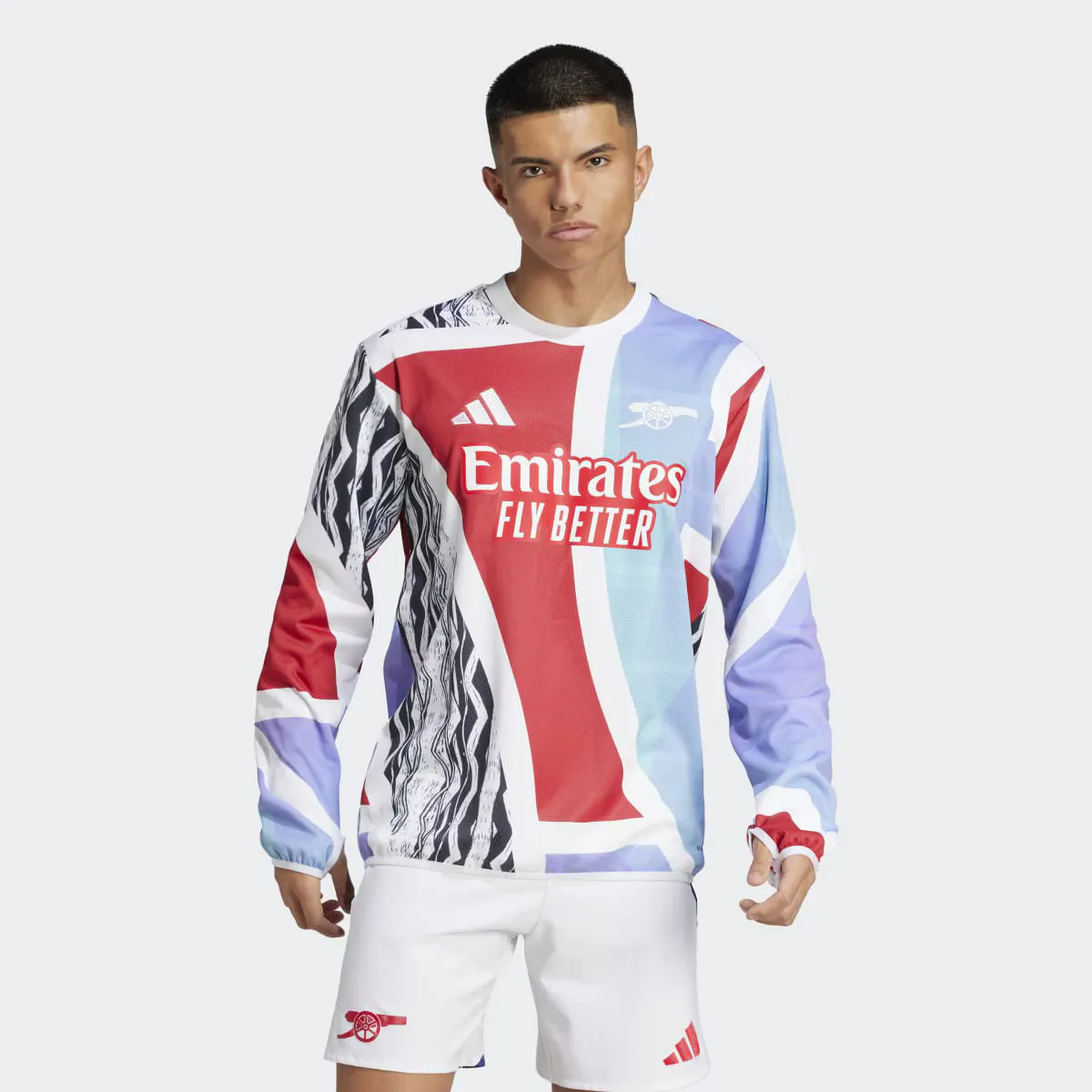 

Мужская толстовка Warm разогревающая Arsenal 24/25 Adidas, красный