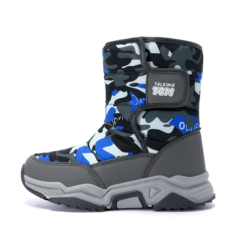 

Нескользящие, амортизирующие, износостойкие, водонепроницаемые, термостойкие детские ботинки TALKING TOM, серый/синий