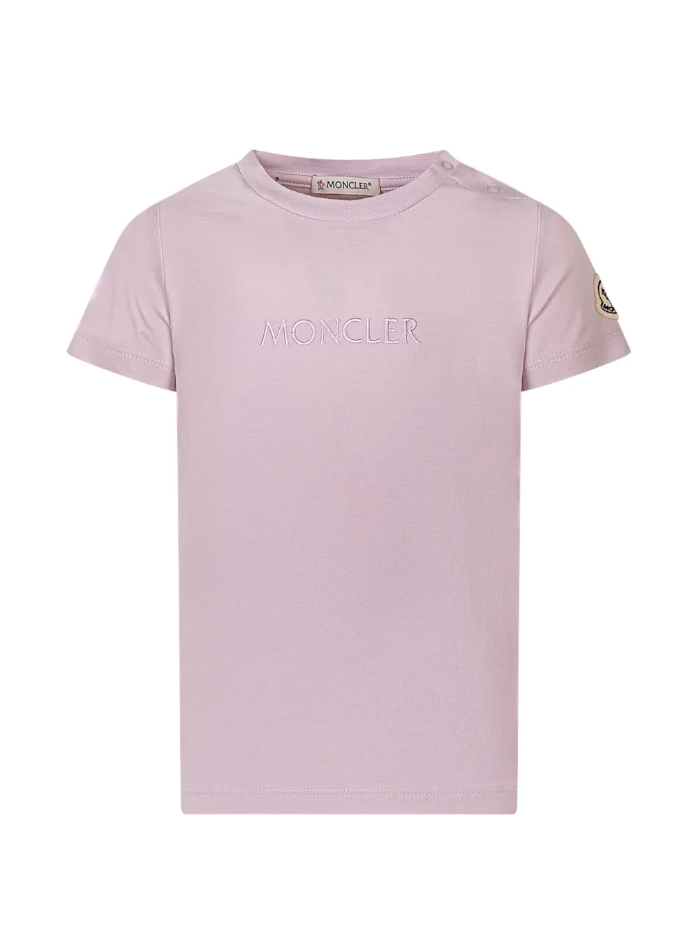 

Футболка с вышитым логотипом Moncler Enfant, розовый
