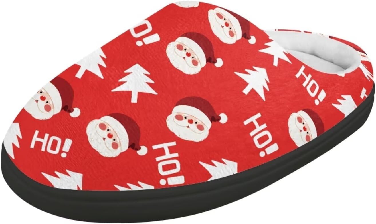 

POLERO Милые тапочки для детей, девочек, зимние теплые домашние тапочки, детские тапочки для мальчиков, Xmas Santa Tree