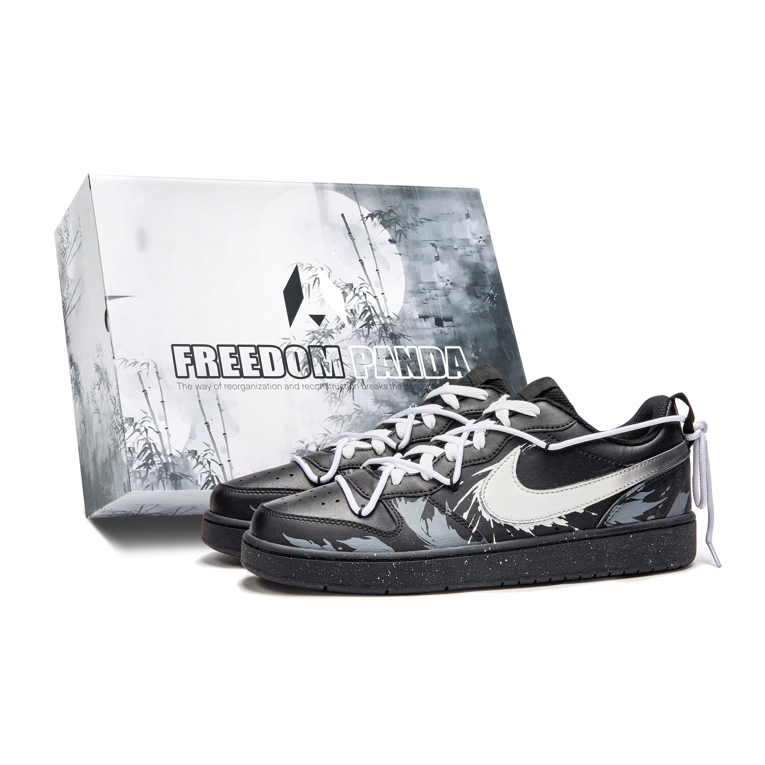 

Кроссовки Nike EBERNON Skateboarding Shoes Men Low-top Black, черный
