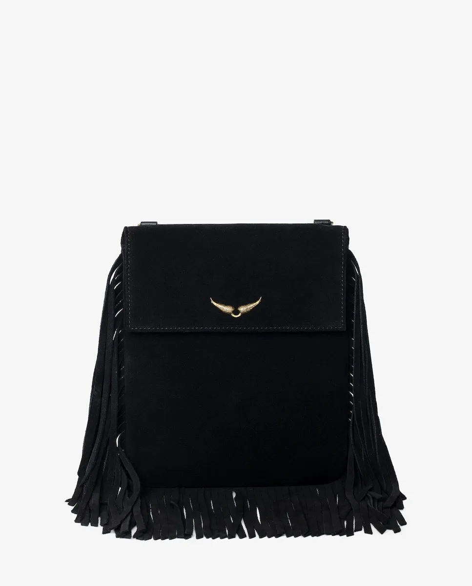 

Маленькая замшевая сумочка Rockson Nano Zadig & Voltaire, черный