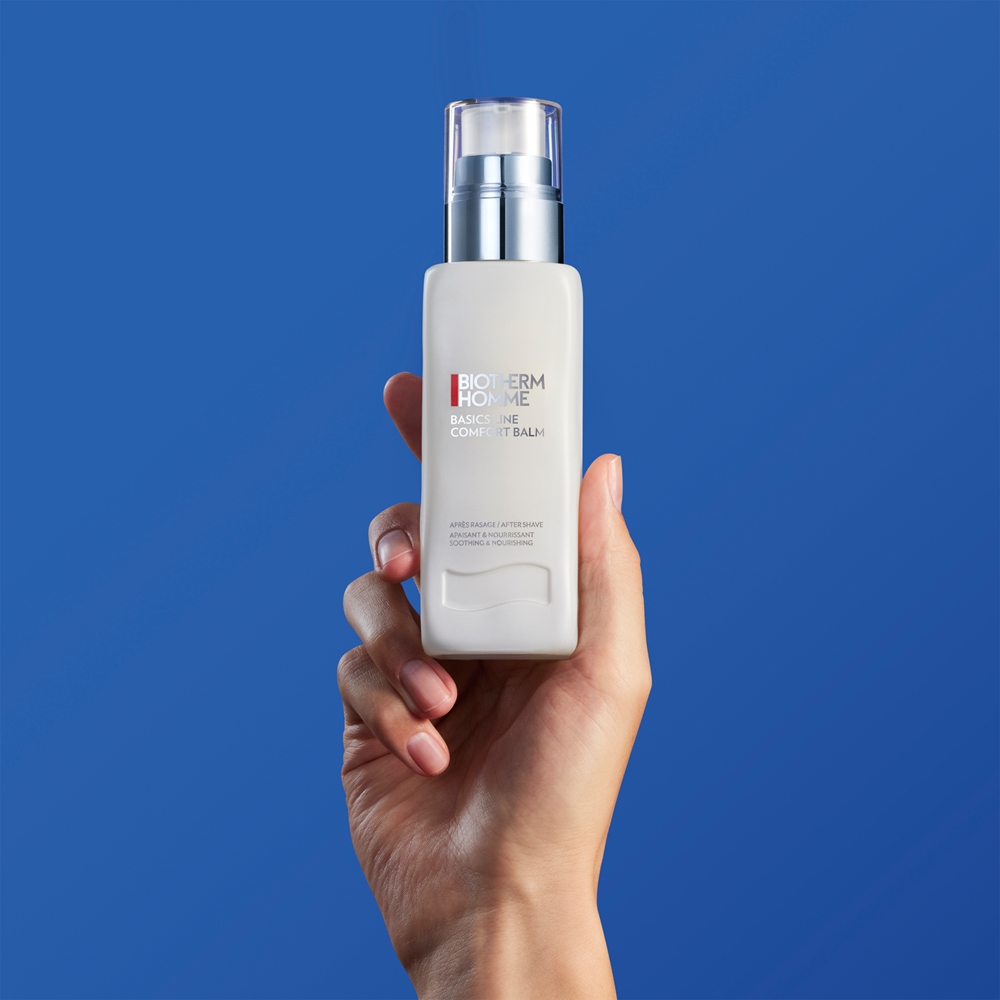 Бальзам после бритья Homme basics line Comfort Balm успокаивающий и увлажняющий Biotherm, vyrams 75 мл — фото 4
