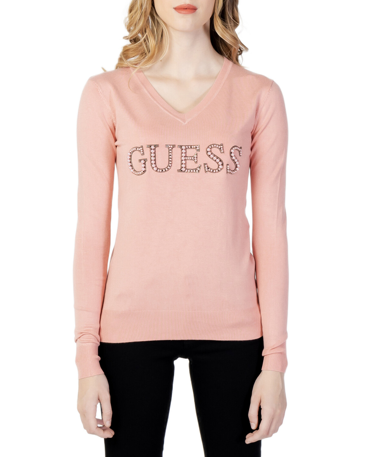 

Кофта Guess с логотипом, розовый