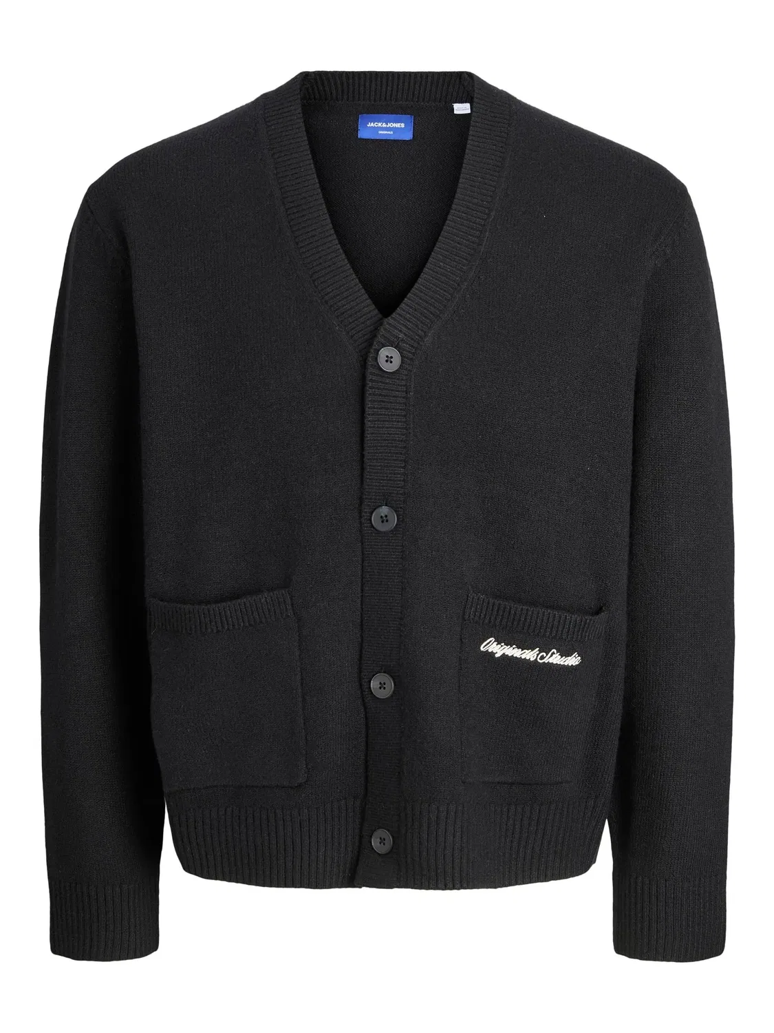 Стриккардиган вязаный JACK & JONES Junior, черный