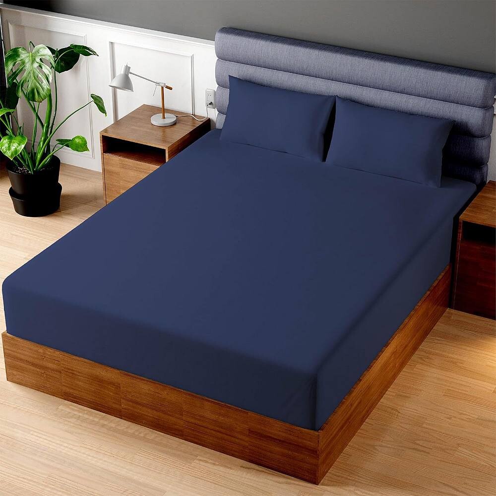 

Дышащая простыня Superity из 100 % хлопка на подкладке из льна Superity Linen, темно-синий