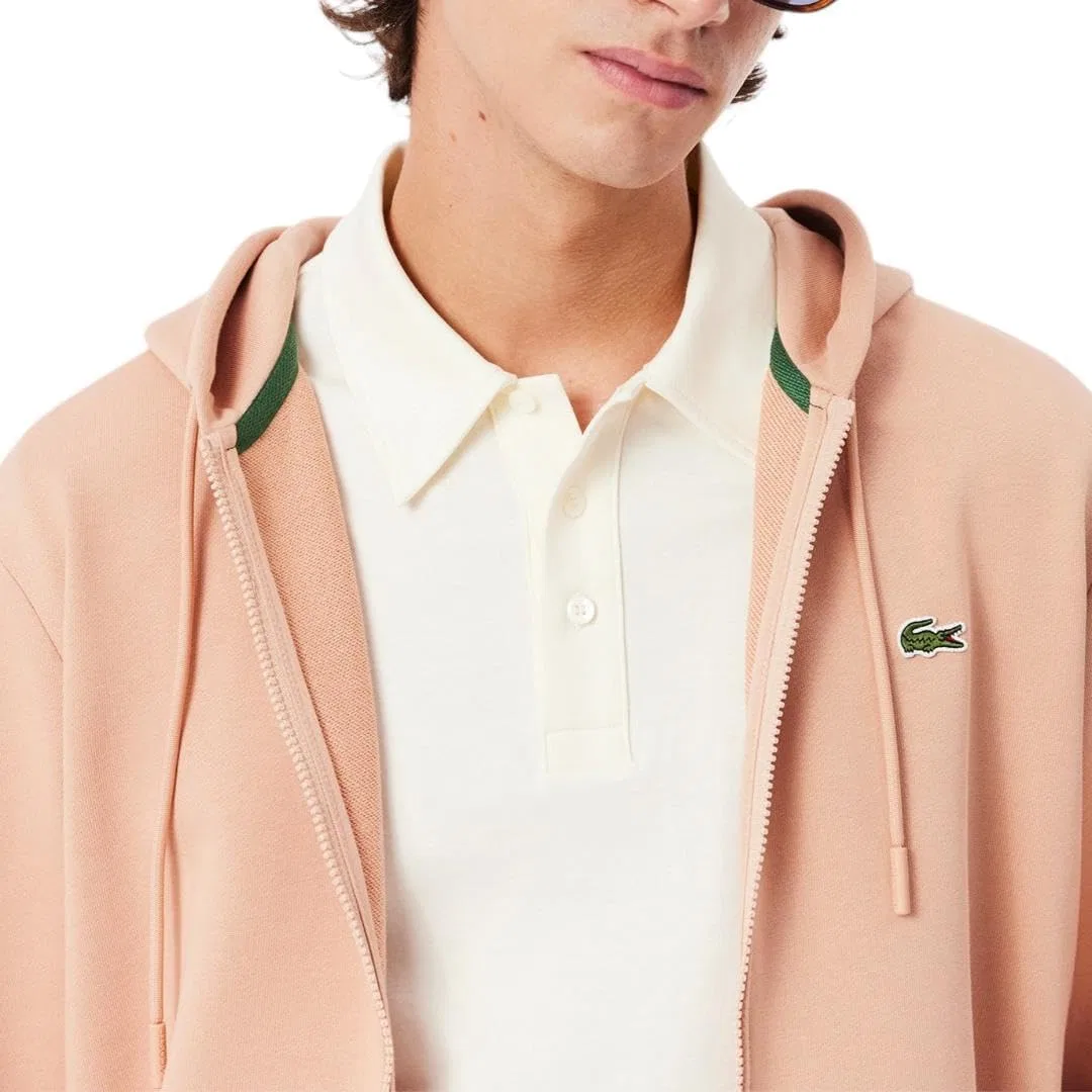 Толстовка на молнии Lacoste, цвет Latte — фото 4