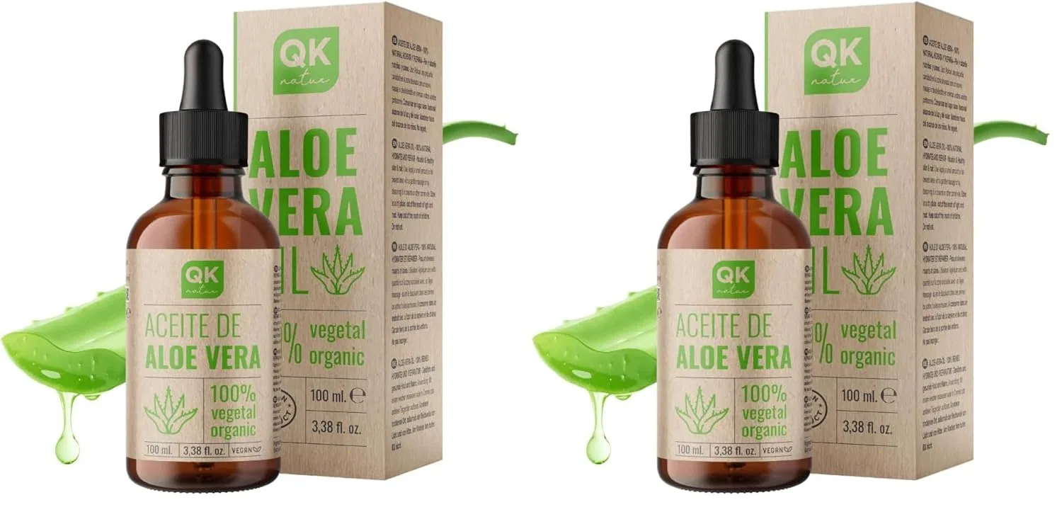 Чистое натуральное органическое масло алоэ вера «ALOE VERA ÖL» от QKnatur, 100 мл, 2 шт. Qknatur