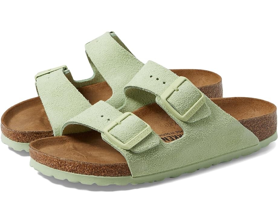 

Сандалии Birkenstock Arizona Soft Footbed - Suede, цвет Faded Lime