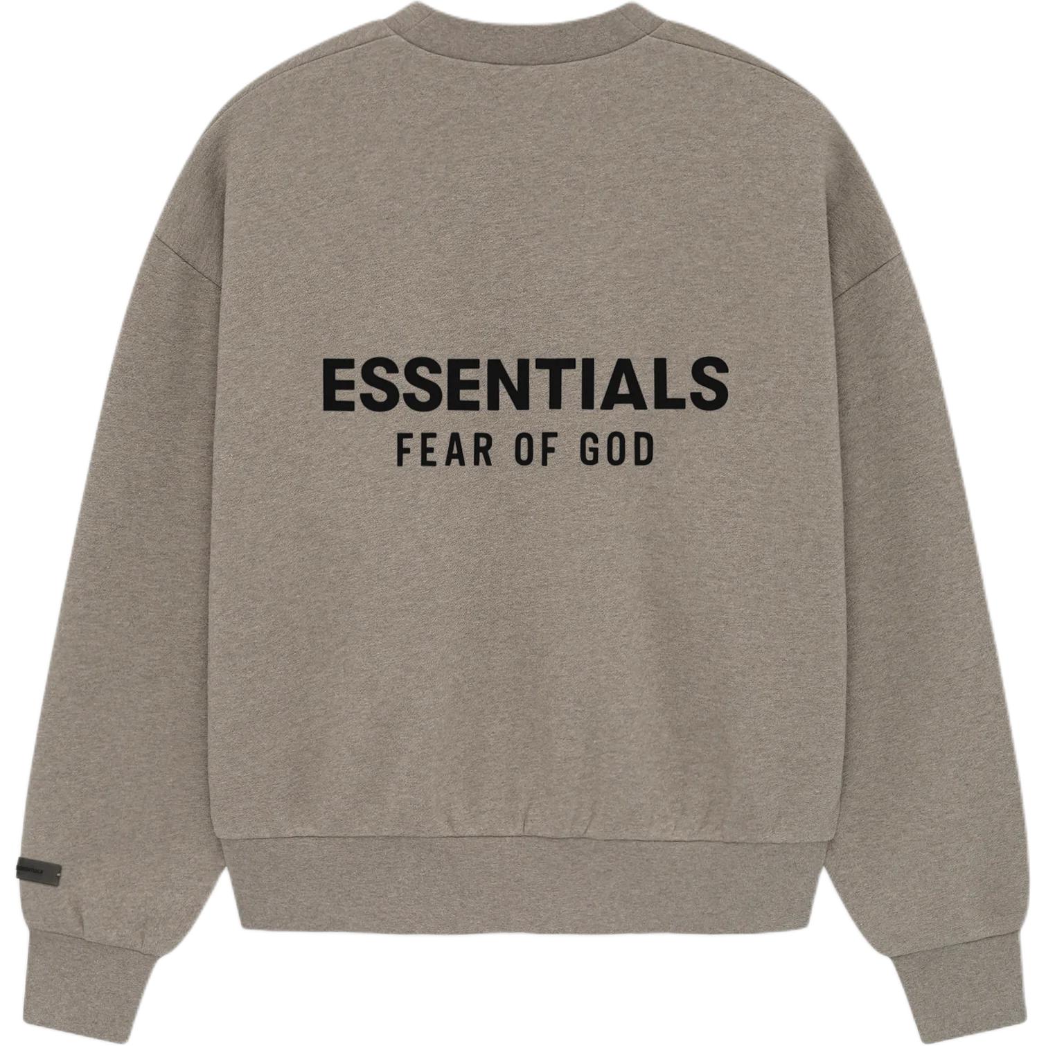 

Свитшот с резинкой на манжетах Fear Of God Essentials, серый