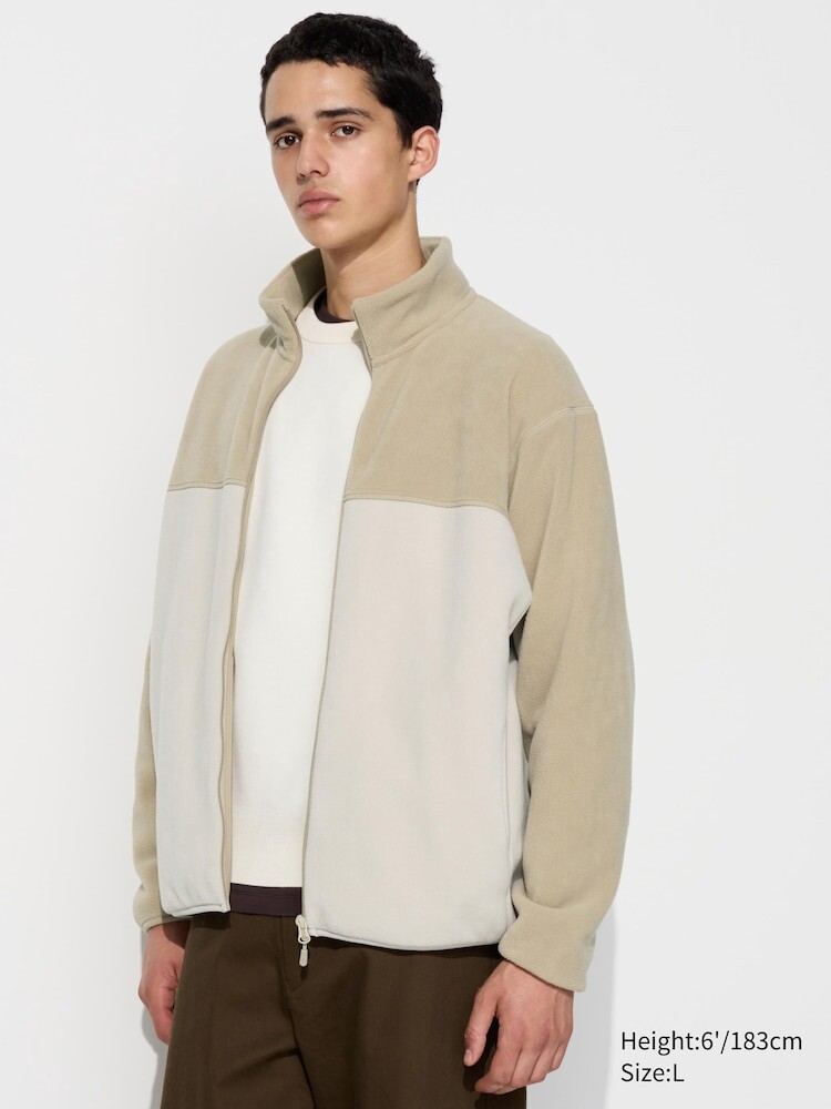 

Флисовая куртка на молнии Uniqlo, цвет 31 бежевый