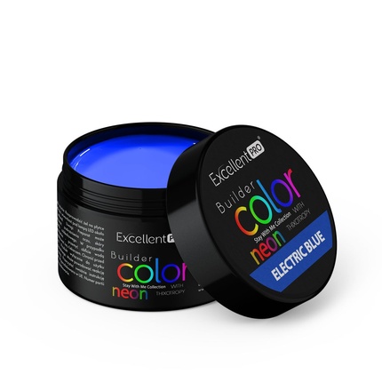 

Строительный гель для макияжа Color Neon с тиксотропией, цвет Electric Blue, 15 г. Excellent Pro