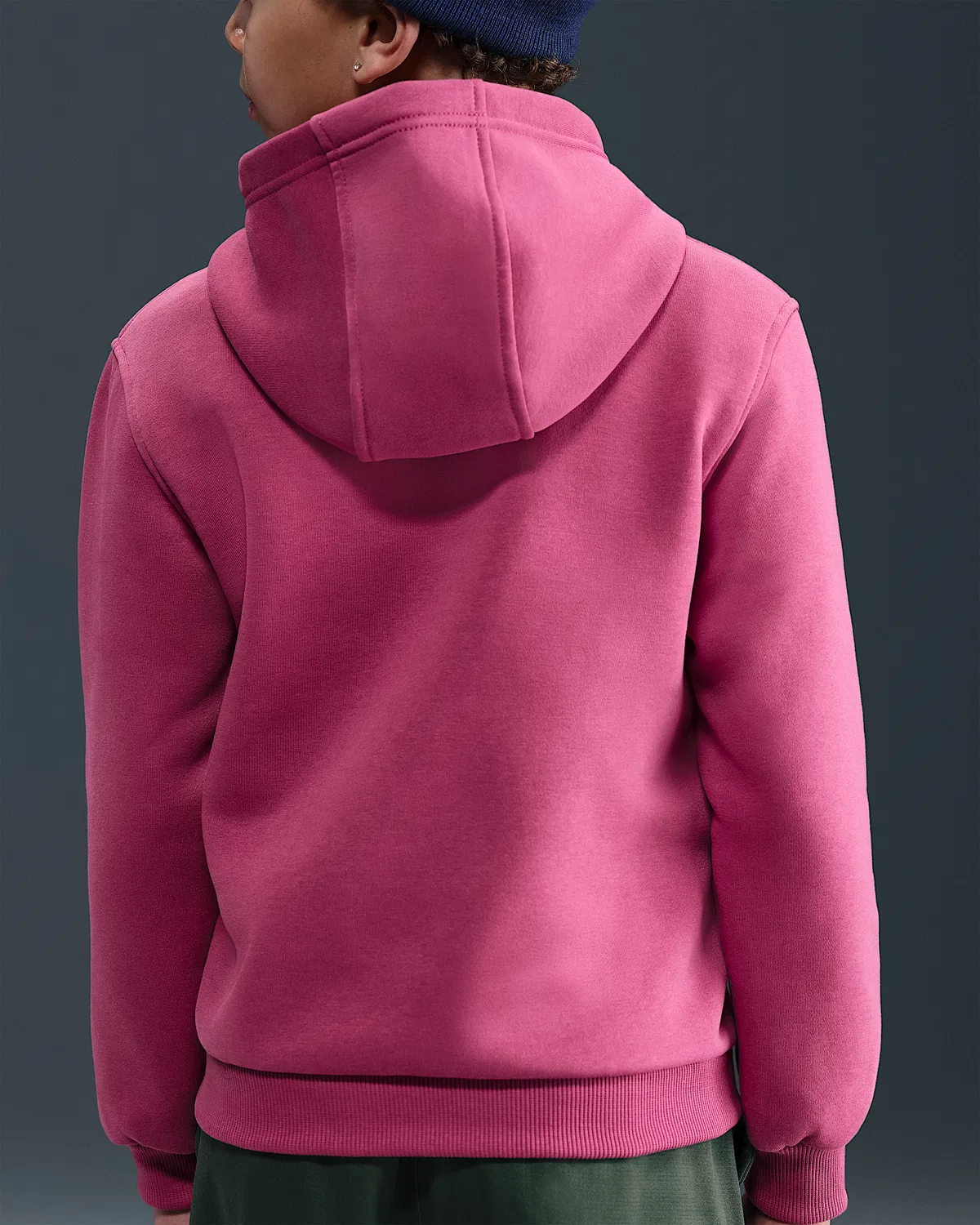 Детская толстовка Nike Sportswear Club Fleece, Sweet Beet/White — фото 2