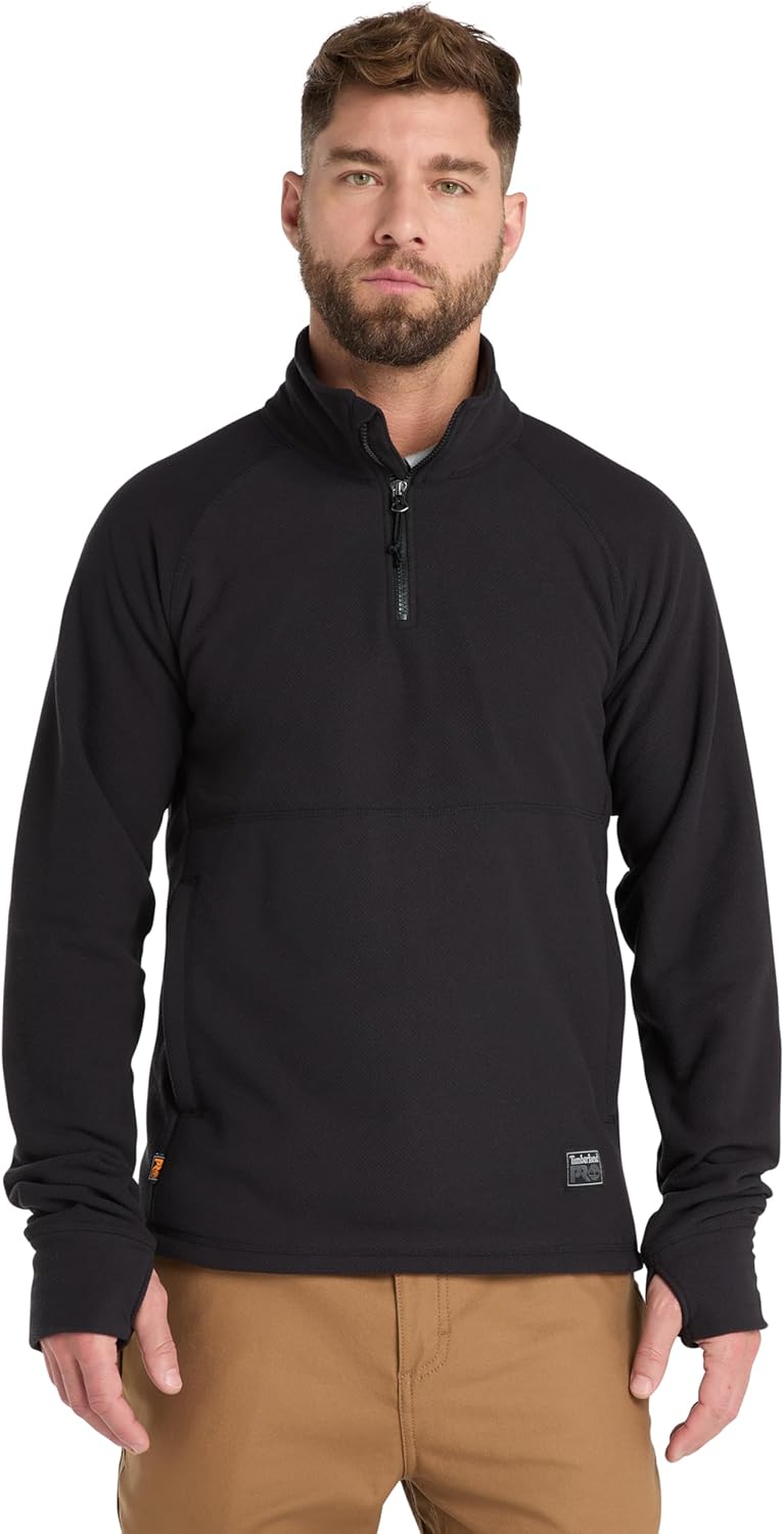 

Timberland PRO мужская флисовая кофта Irvine с молнией на четверть, Black