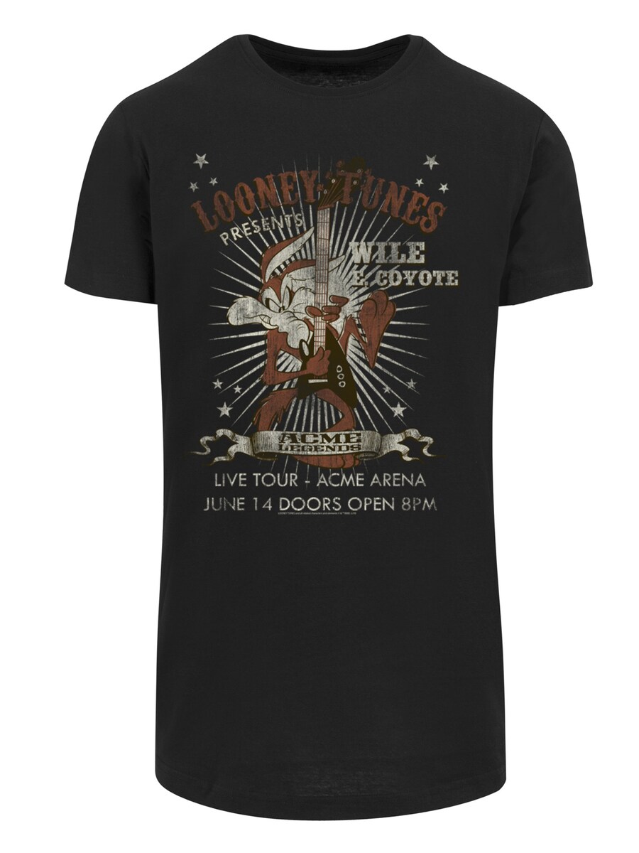

Рубашка F4NT4STIC Looney Tunes Wile E Coyote Guitar, черный