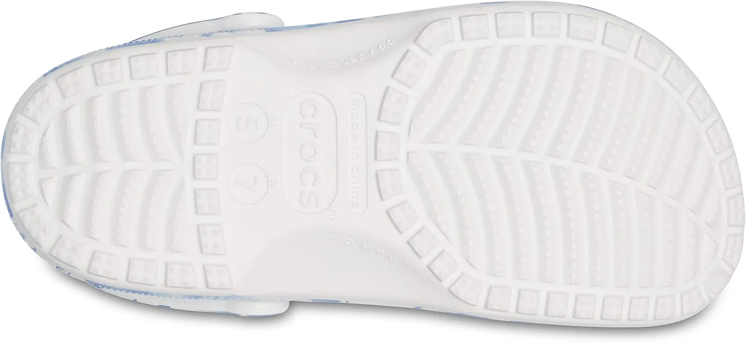 Кроксы Unisex Adult Classic Ro Adjustable Terry Clog Crocs, Cloud Print — фото 3