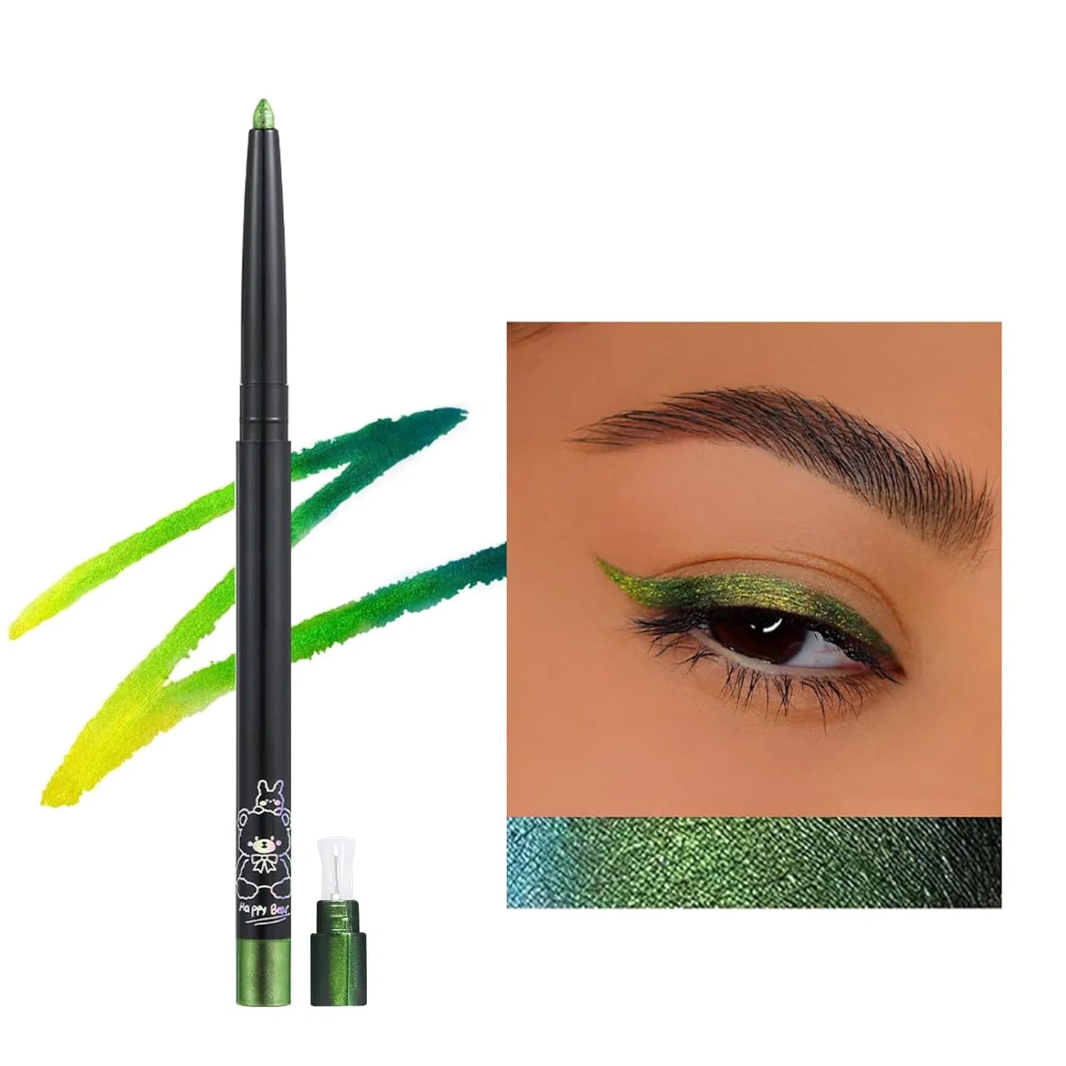 Зеленый карандаш-хамелеон для глаз «Chameleon Eyeliner Pen» от Erinde Erinde, #04