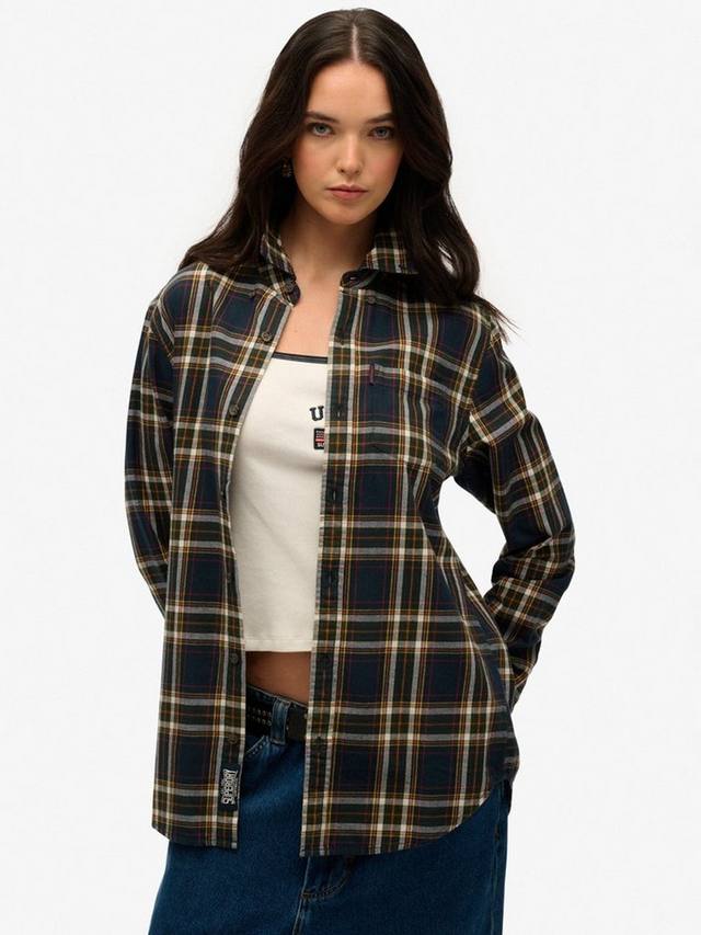 

Свободная рубашка в клетку Superdry, Bryce Check Navy