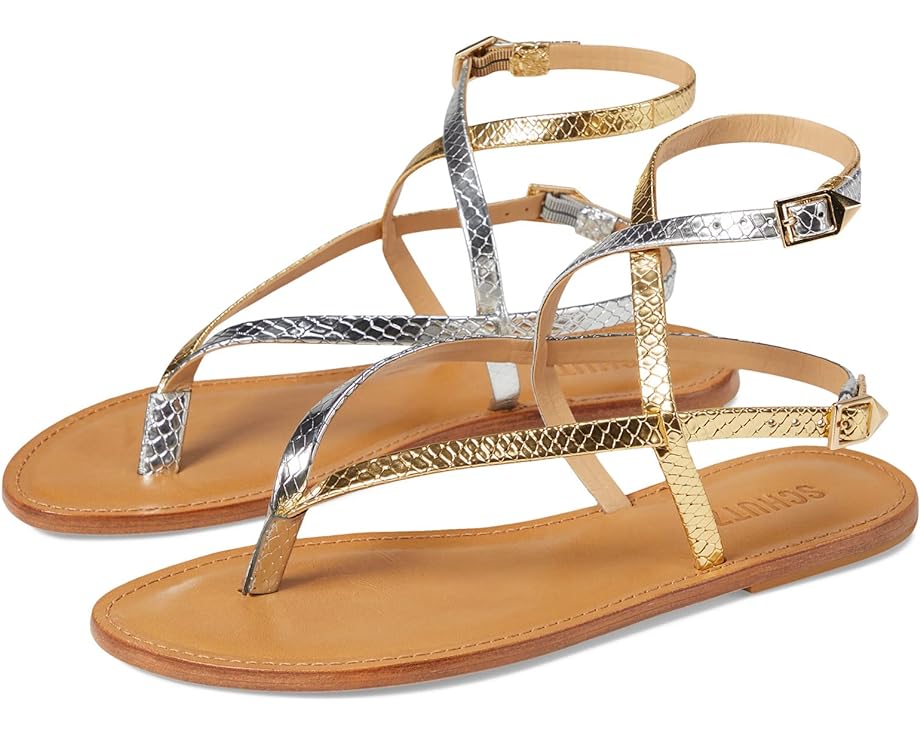 

Сандалии Schutz Elsie Flat Sandal, цвет Ouro Claro Orch/Prata