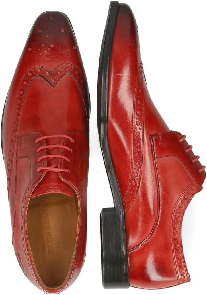 Мужские модные туфли Oxford Melvin & Hamilton, красный — фото 2