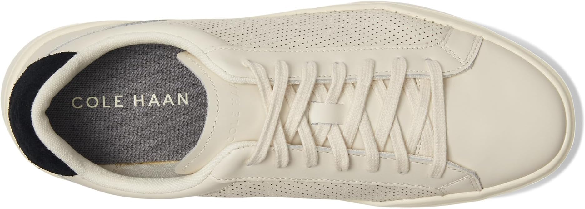 Кроссовки Cole Haan Grand Crosscourt Modern Perforated Lace To Toe Sneakers, цвет Ivory/Black — фото 2