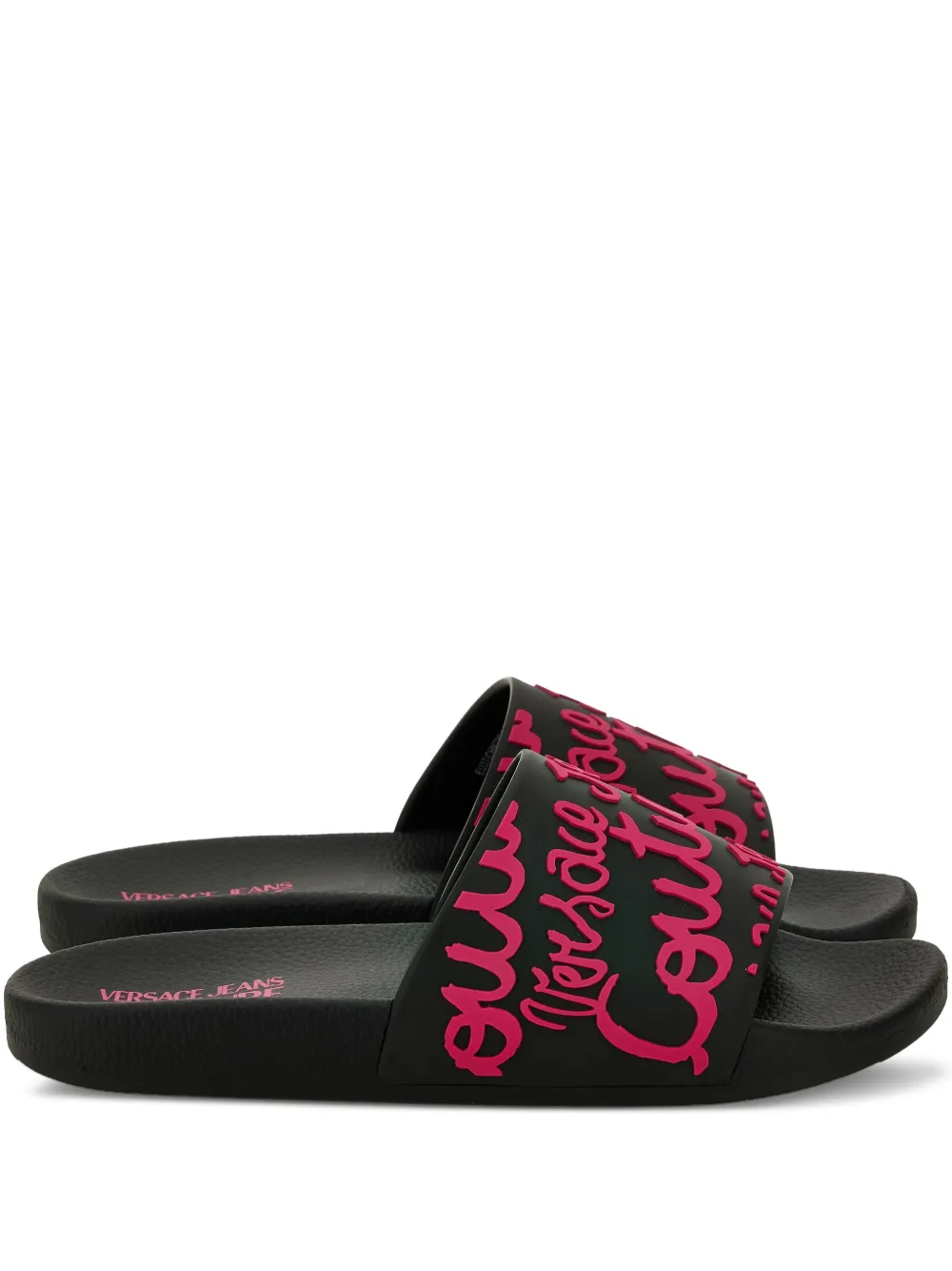 Шлепанцы с логотипом Versace Jeans Couture, черный