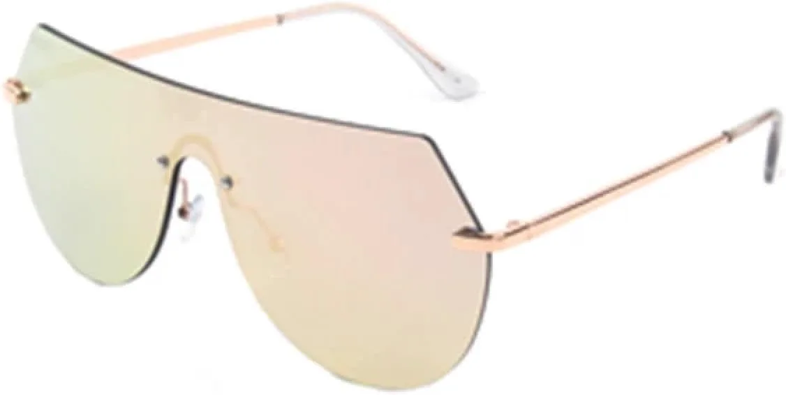 

Модные солнцезащитные очки без оправы для женщин и мужчин, с крупными зеркальными линзами, винтажные солнцезащитные очки с защитой от УФ-излучения UV400 TKKTLLT, C2