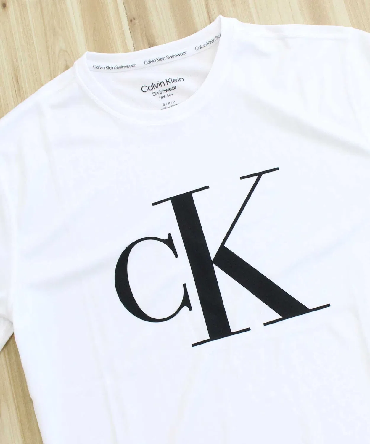 Рашгард Calvin Klein Standard Light Weight Quick Dry S/S белый — фото 4