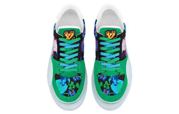Кроссовки ollie sneakers 'green paint style' Louis Vuitton, зеленый — фото 3
